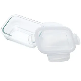 【NITORI 宜得利家居】耐熱玻璃保存容器 370ml 長方形(玻璃保存容器)