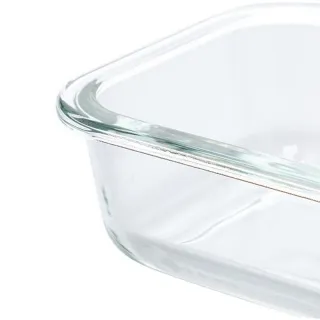 【NITORI 宜得利家居】耐熱玻璃保存容器 370ml 長方形(玻璃保存容器)