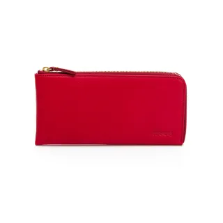 【RABEANCO】歐系經典單拉鍊長夾(紅色)