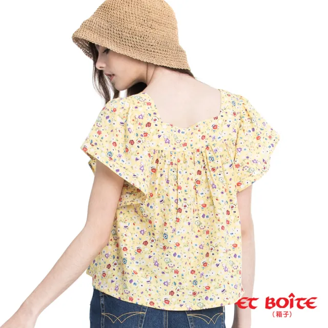 【BLUE WAY】女款 夏日甜美碎花方領 襯衫-ETBOITE箱子