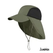 【Juniper 朱尼博】戶外防UV透氣護頸蓋片遮陽釣魚帽 MJ7222(帽子/防曬帽/運動帽/披風帽)