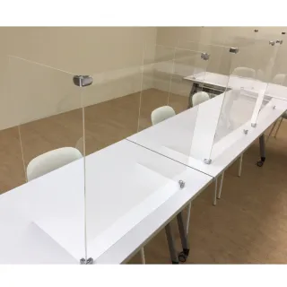 【撥撥的架子】台灣現貨防疫隔板 百變組合單人隔板 收納不占空間餐桌擋板(單人ㄇ型款)