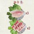 【賣魚的家】營養滿分雙拼5件組(牛五花2+魚片*3 約760-940g/組)