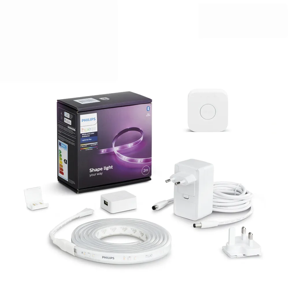 【Philips 飛利浦】Hue 智慧照明 橋接器+2M 藍牙燈帶 超值組(PH012 支援HomeKit/Google系統)