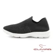 【CUMAR】簡約鑽飾飛織布彈力舒壓休閒鞋(黑色)