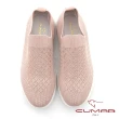 【CUMAR】簡約鑽飾飛織布彈力舒壓休閒鞋(粉紅)