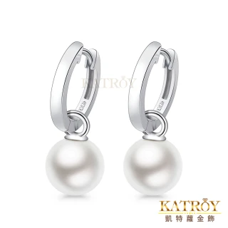 【KATROY】聖誕限定 珍珠耳環項鍊 10.0 mm  易扣 純銀耳環 項鍊  FG20013(白色珍珠)