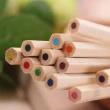 【芬菲文創】12色原木色桶裝彩色鉛筆 六角桿環保色彩筆(長款2組+短款2組)