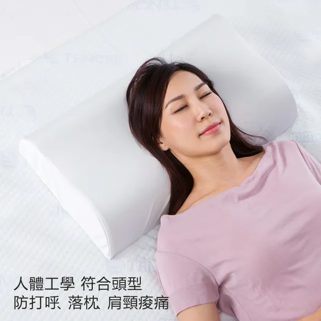 【1/3 A LIFE】56cm防蹣抗菌-人體工學型透氣記憶枕(10cm/1入)