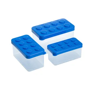 【SHIMOYAMA 日本霜山】樂高可疊式小顆粒積木/零件收納盒-大中小3件套組-4色可選(迷你 lego 小積木 置物盒)