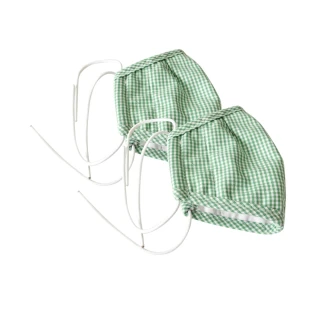 【LASSLEY】立體純棉布口罩-二入組(內置鼻樑壓條 立體剪裁 內袋夾層 台灣製造)