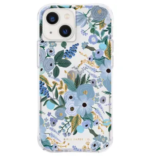 【CASE-MATE】iPhone 13 mini 5.4吋 Rifle Paper Co. x CM 限量聯名款 抗菌防摔殼(花園派對 - 藍)