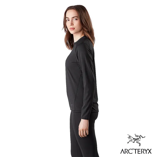 【Arcteryx 始祖鳥官方直營】女 Motus AR 保暖 長袖 圓領衫(黑)