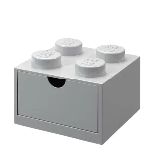 【Room Copenhagen】樂高 LEGO 樂高桌上型四凸抽屜收納箱-灰色(40201740)