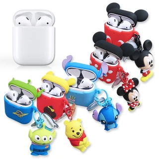【Disney 迪士尼】Apple Airpods 1/2代通用款 立體公仔 藍牙耳機保護套