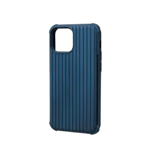 【Gramas】iPhone 13 mini 5.4吋 Rib 軍規防摔經典手機殼(藍)