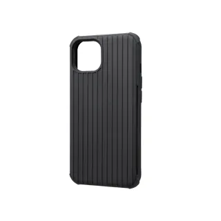 【Gramas】iPhone 13 6.1吋 Rib 軍規防摔經典手機殼(黑)