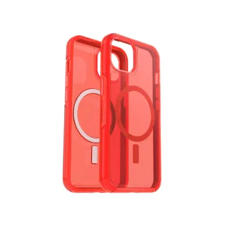 【OtterBox】iPhone 13 6.1吋 Symmetry Plus 炫彩幾何保護殼-透紅(支援MagSafe)