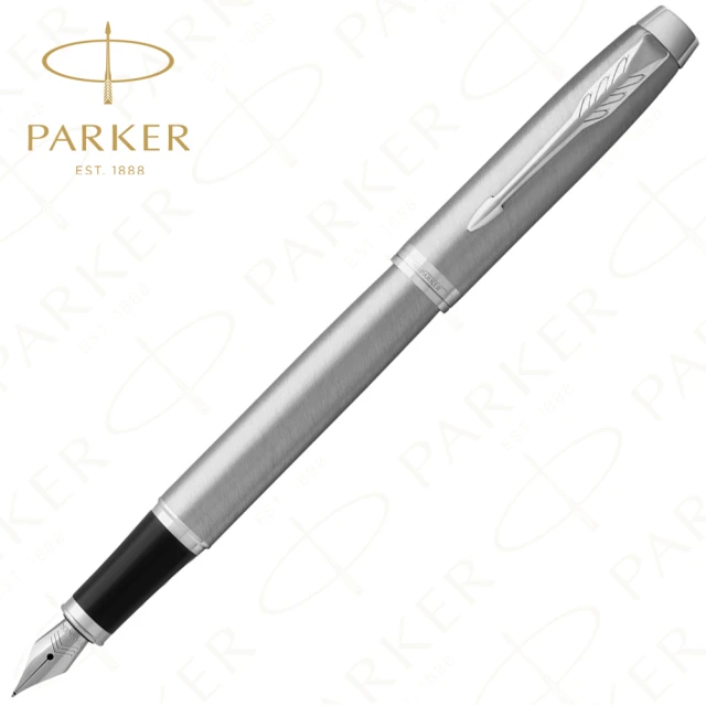 PARKER 派克 新IM 經典 鋼桿白夾 F尖 鋼筆 買鋼筆送卡式墨水管