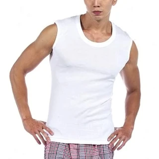 【BVD】舒適美國棉型男寬肩背心(4件組白色)