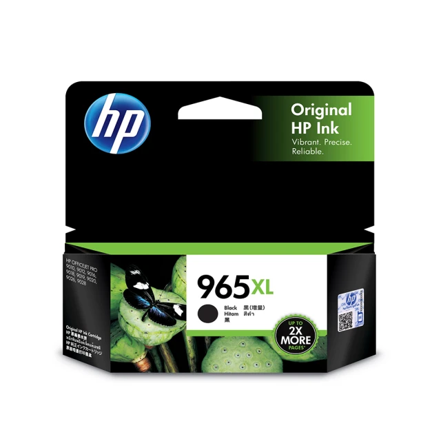【HP 惠普】965XL 高列印量黑色墨水匣(3JA84AA)