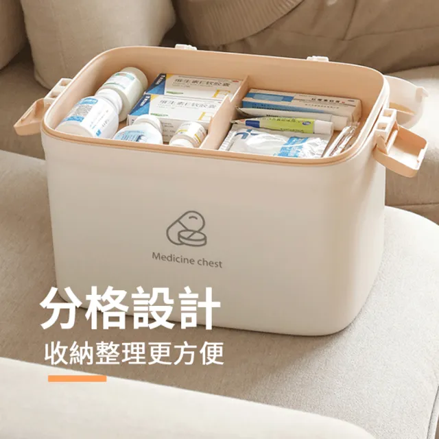 【ANTIAN】家用醫藥雙層收納箱 便攜急救箱 醫藥箱 藥品收納盒 醫護箱
