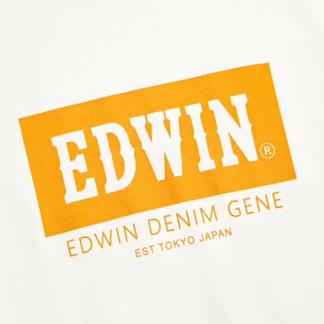 【EDWIN】男裝 冰河玉涼感LOGO短袖T恤(白色)