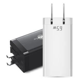 【MyStyle】65W GaN氮化鎵三孔極速充電器 筆電平板手機共用的快充充電器