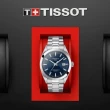 【TISSOT 天梭 官方授權】GENTLEMAN系列 80小時動力儲存 矽游絲機械腕錶 母親節 禮物(T1274071104100)
