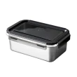 【PUSH!】餐具用品316不銹鋼保鮮盒抗菌冷凍密封盒冰箱收納盒飯盒(長方形三件套D226)