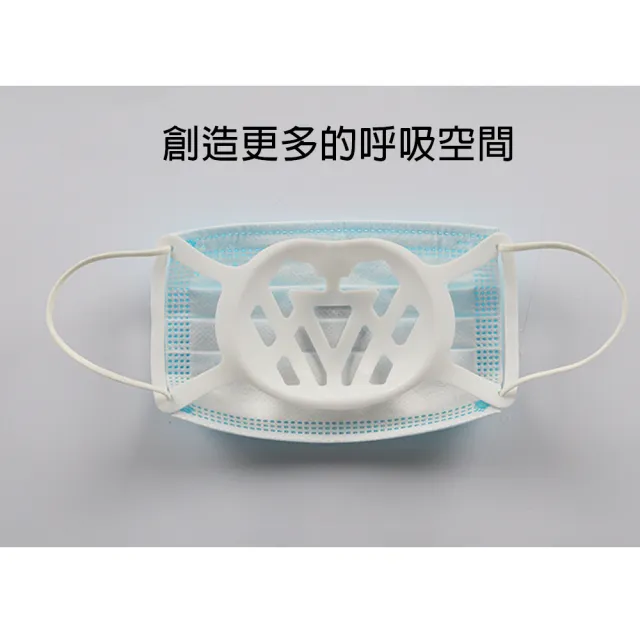 【DW 達微科技】SC07第三代兒童透氣舒適款全罩立體矽膠口罩支架(20入組)