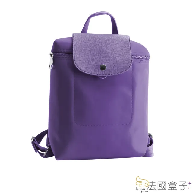 【法國盒子】雙11 潮流不敗休閒造型後背包(紫色)