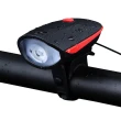 【趣野】自行車防水頭燈 三種燈光模式 五種喇叭音效(車頭燈 單車燈 警示燈)