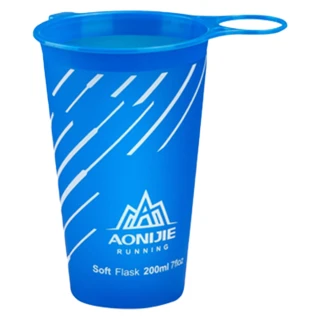 【AONIJIE】奧尼捷 運動折疊軟水杯 200mL 寶石藍 兩入組