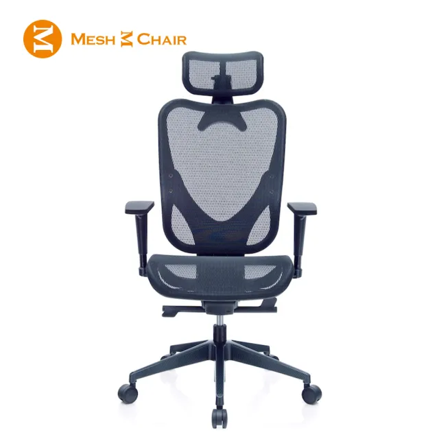 【Mesh 3 Chair】華爾滋人體工學網椅-附頭枕-酷黑(人體工學椅、網椅、電腦椅)