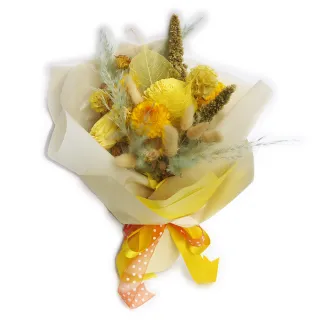 【ann flora】黃色系乾燥花束(主要為各式乾燥花)