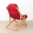 【生活工場】北歐簡約櫸木躺椅-紅色
