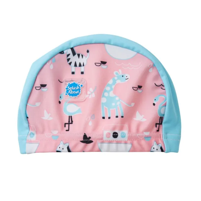 【Splash About 潑寶】泳帽 抗UV-粉紅動物園(嬰兒/兒童泳帽)