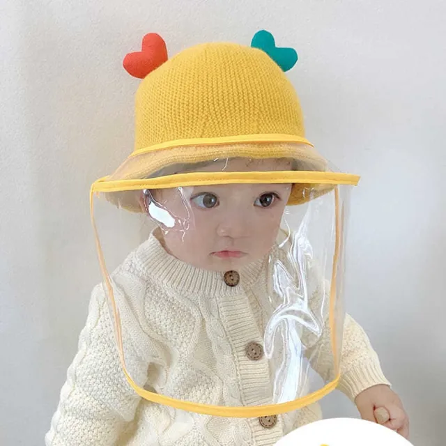 【Emi 艾迷】兒童 防疫 2入 透明帽用擋板 打疫苗
