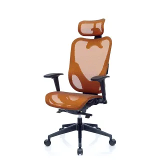 【Mesh 3 Chair】華爾滋人體工學網椅-附頭枕-亮橘(人體工學椅、網椅、電腦椅)