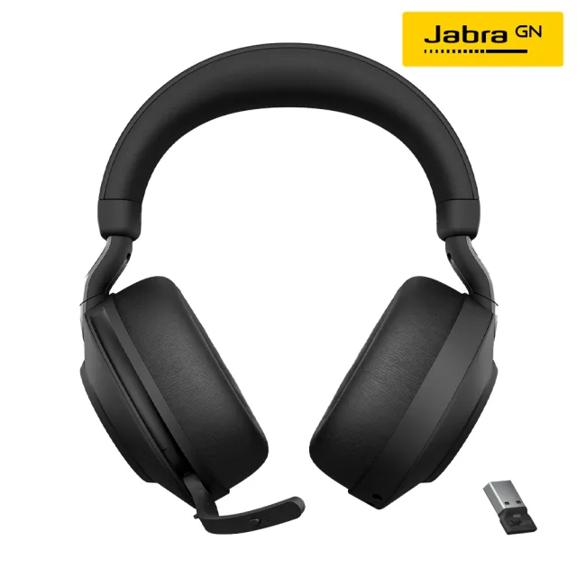 Jabra】Evolve2 85 MS 商務會議藍牙無線包耳式耳機麥克風(立體聲頭戴式