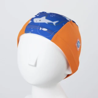 【Splash About 潑寶】抗UV泳帽-亮橘鯊魚(嬰兒/兒童泳帽)
