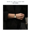 【Daniel Wellington】DW 錶帶 Quadro Sheffield 10mm經典黑真皮皮革錶帶(DW00200278)