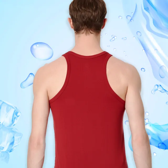【YG  天鵝內衣】3件組涼感紗木醣醇色彩背心(吸濕速乾男內衣)