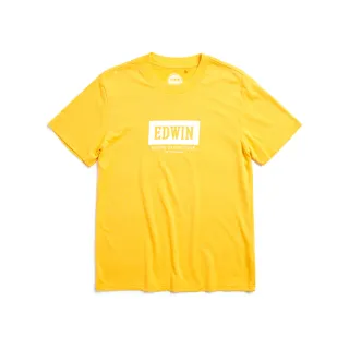 【EDWIN】男裝 PLUS+ 冰河玉涼感LOGO短袖T恤(桔黃色)