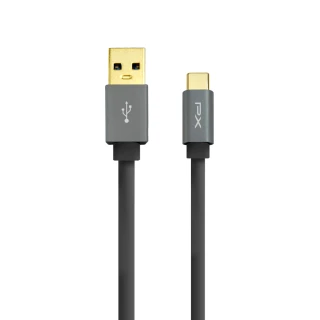【PX 大通-】UAC3-1B 1公尺黑色TYPE C手機超高速充電傳輸線USB 3.1/3.0 GEN1 C to A(9V快速充電/5V@3A充電)