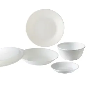 【CorelleBrands 康寧餐具】純白5件式餐盤組(E27)