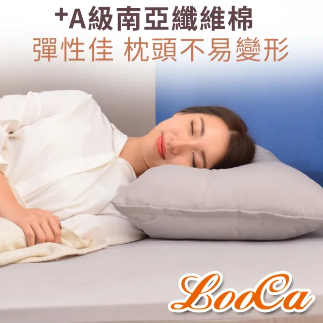 【LooCa】買1送1-100%石墨烯遠紅外線光波助眠枕頭(可拆/水洗)