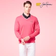 【Jack Nicklaus 金熊】GOLF男款精梳棉針織棉衫/高爾夫球衫(紅色)