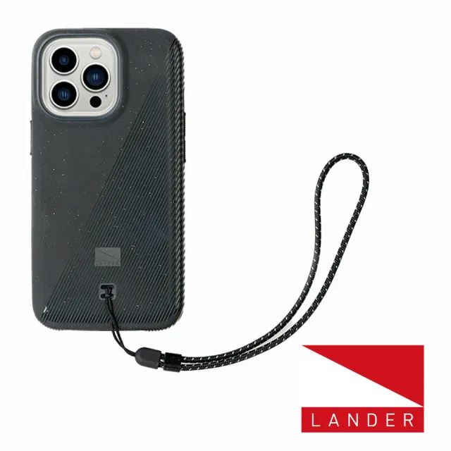 【Lander】iPhone 13 Pro 6.1吋 Torrey 圓石極致手感防摔殼(星空黑 附手繩)